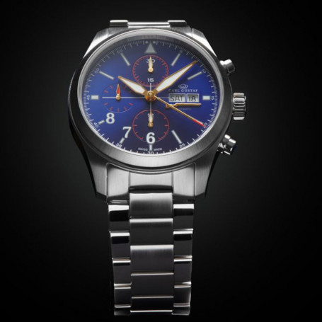 Carl Gustaf Watches automat cronograf Cobalt Blue CGK7750 ValjouxCobaltBlue 29,00 kr Hem