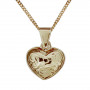 Halsband mönstrat guldhjärta äkta guld 18 karat 5-10-0125K 3,00 kr Hem