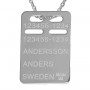 Stor ID-bricka smycke i äkta silver med kedja och gravyr 1-11-0068K 639,00 kr Halsband med gravyr