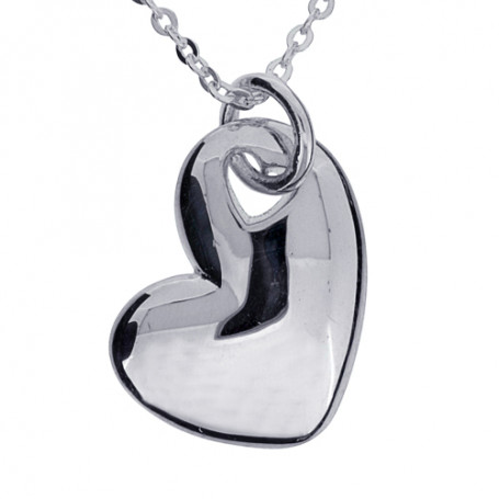 Hjärta smycke silver 1-10-0040  Halsband 36cm till 50cm 399,00 kr