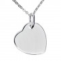 Hjärta på snedden i äkta silver 1-11-0013  Halsband 36cm till 50cm 299,00 kr