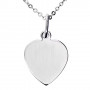 Blankt platt hjärta i äkta silver 1-11-0015  Halsband 36cm till 50cm 269,00 kr