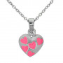 Halsband med hjärta i rosa 1-10-0108  Halsband 36cm till 50cm 299,00 kr