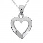 Hjärta halsband silver 1-10-0158  Halsband 36cm till 50cm 349,00 kr