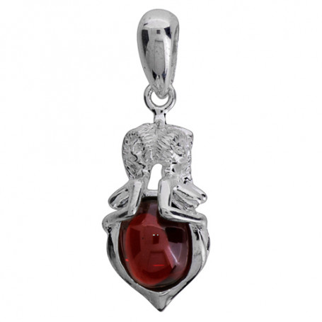 Emmahänge liten silver röd ZEHLröd Zorn Jewellery Hem 1,390.00