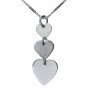 Tre hjärtan på rad halsband silver 1-10-0064 450,00 kr Halsband