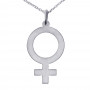 Halsband med kvinnosymbol feministsmycke 1-10-0238 595,00 kr Halsband 36cm till 50cm