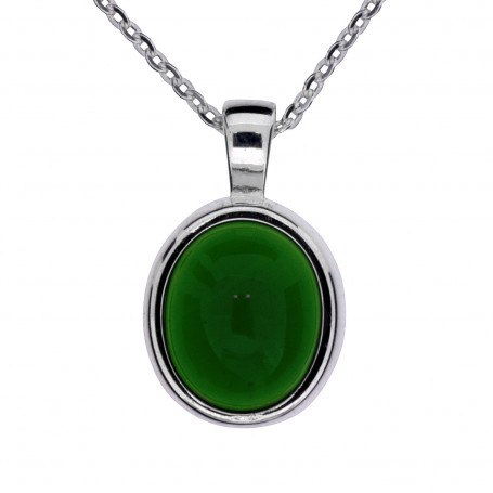 Halsband med oval grön sten 1-10-0253 1,00 kr Halsband 36cm till 50cm