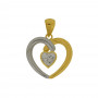 Guldhjärta med vitguld och vanligt guld 18 karat 5-10-0033 1,00 kr Hem