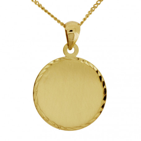 Halsband i äkta guld 18 karat med rund berlock 5-10-0070K 5,00 kr Hem