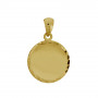 Berlock smycke rund platta äkta guld 18 karat 5-10-0069 1,00 kr Hem