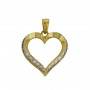 Guldhjärta smycke äkta guld 18 karat med cubik zirkonia 5-10-0058 2,00 kr Hem