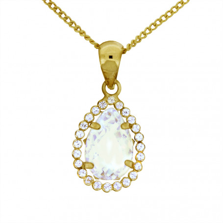 Guldhalsband äkta guld med droppformat smycke 5-10-0072K  Hem 4,790.00