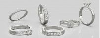 Diamantringar - diamanter infattade i silver