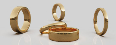 Släta ringar i 14 karat guld från Dalecarlia Love Collection | Dala Guldsmide
